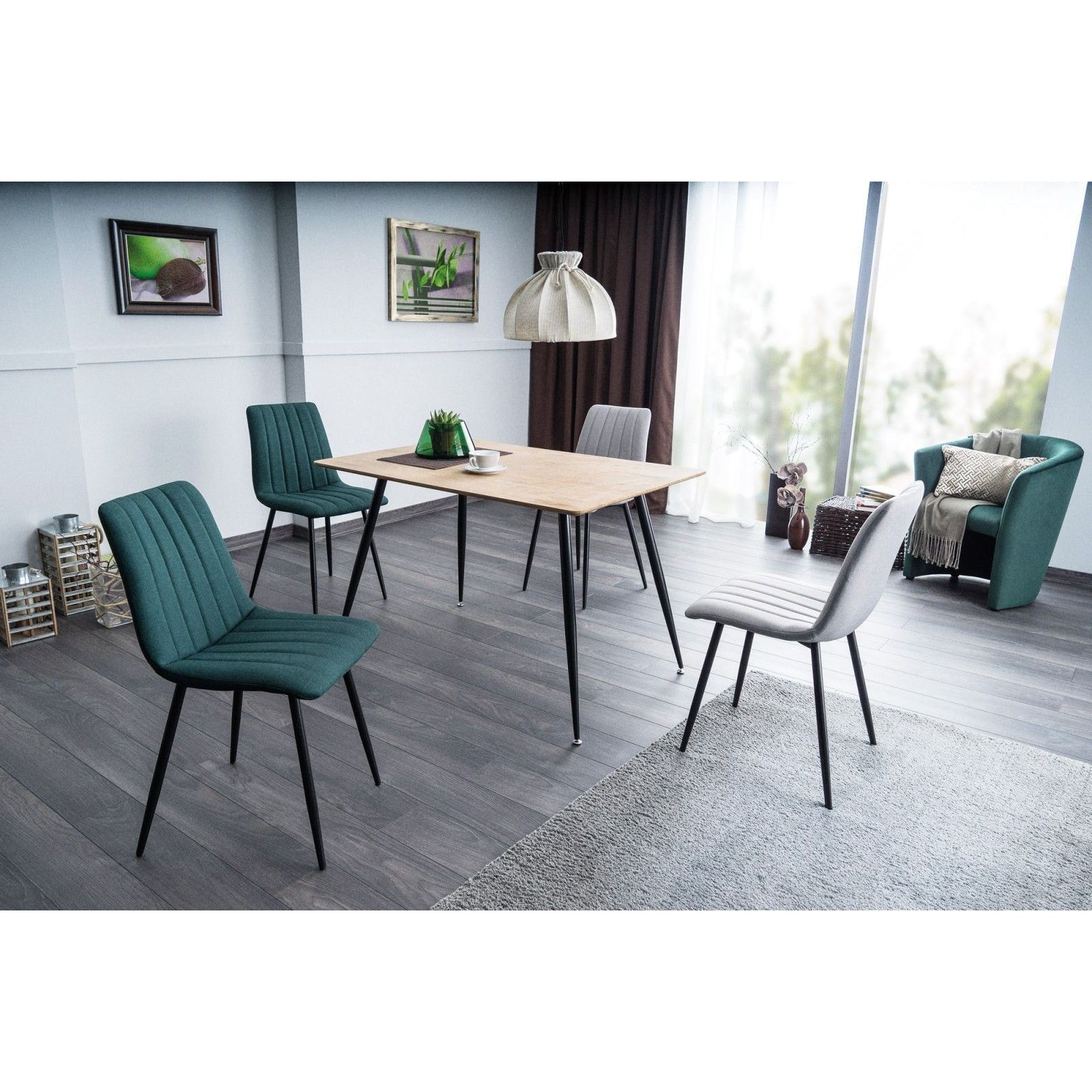 Стол обеденный Signal Remus 120 дуб/черный, REMUSD120