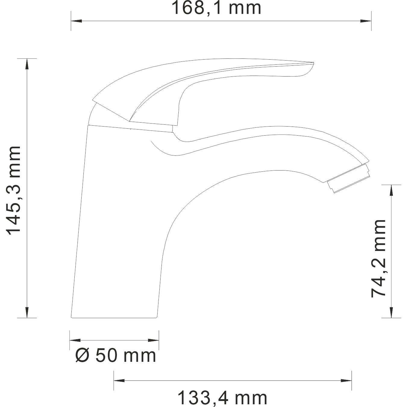 Смеситель для умывальника WasserKRAFT Rossel, 2803