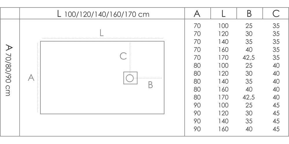 Мраморный душевой поддон Good Door Essentia графит