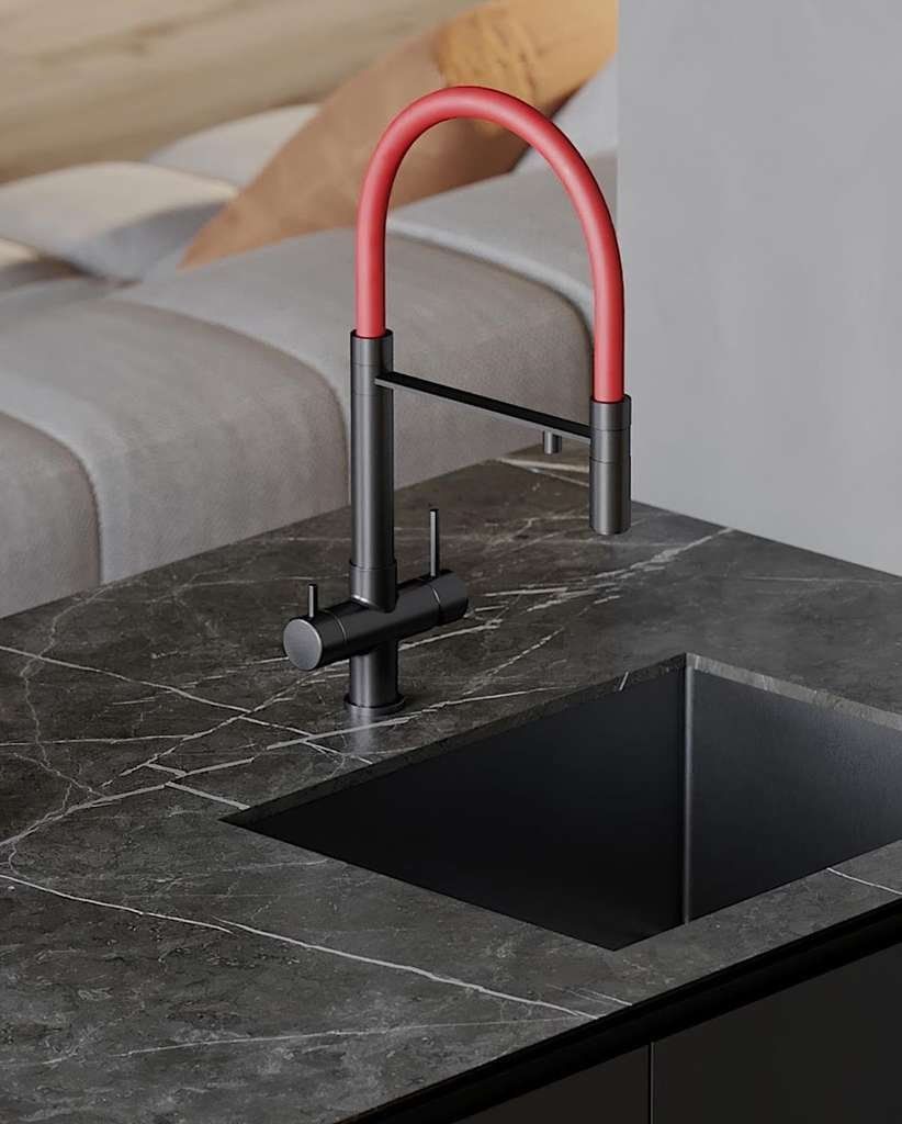 Кухонный смеситель Omoikiri Kanto-PVD-GM, 4994013