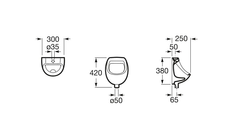 Писсуар Roca Mini, A353145000