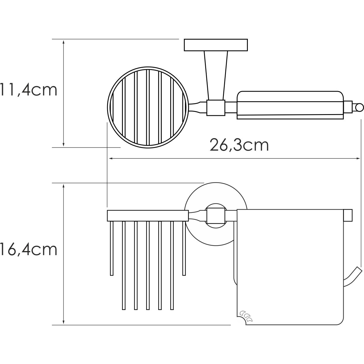 Держатель туалетной бумаги и освежителя WasserKRAFT Isen, K-4059