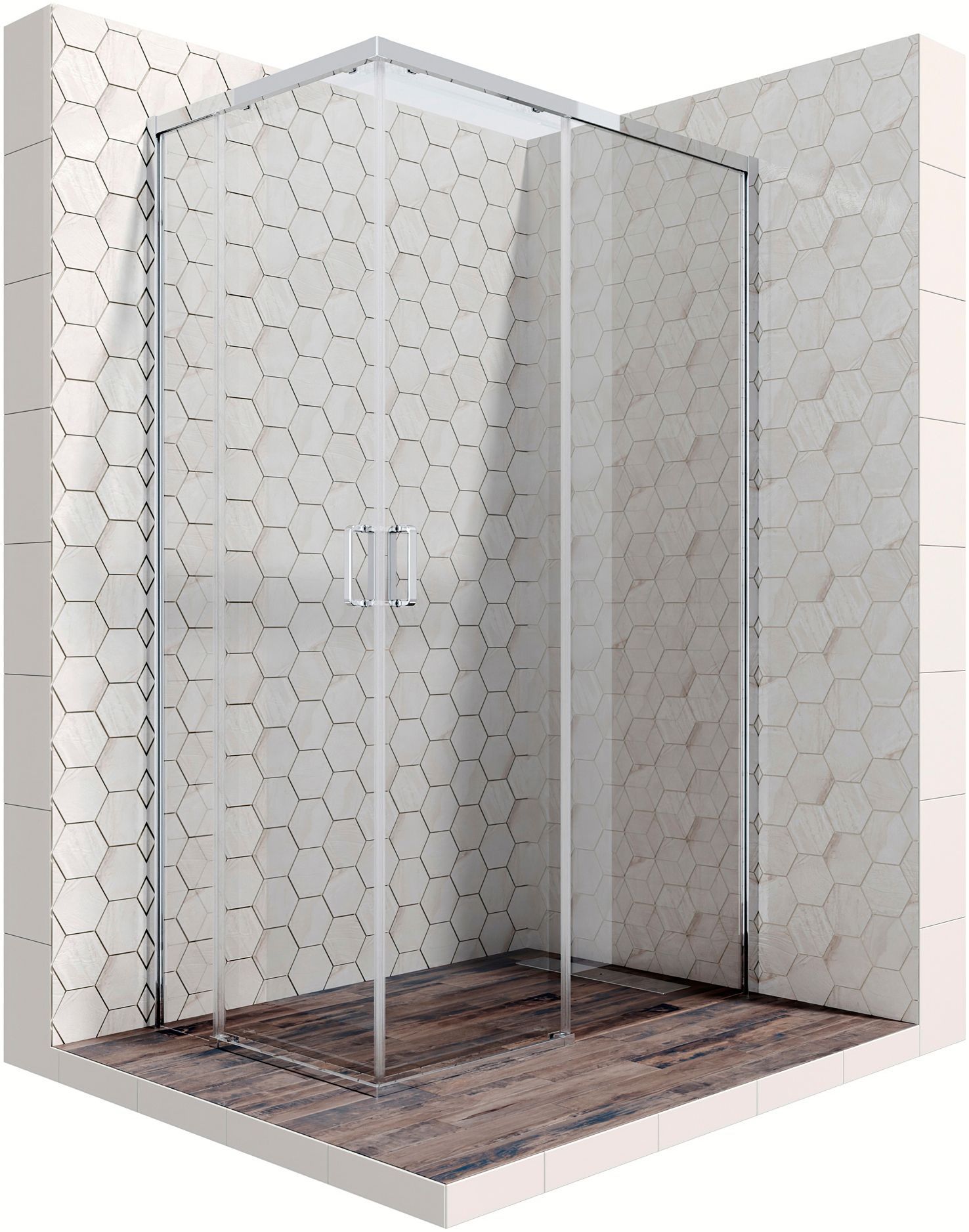 Прямоугольное душевое ограждение Ambassadro Queen 11011106R