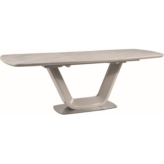 Стол обеденный Signal Armani Ceramic 160 раскладной серый мат, ARMANISZ160
