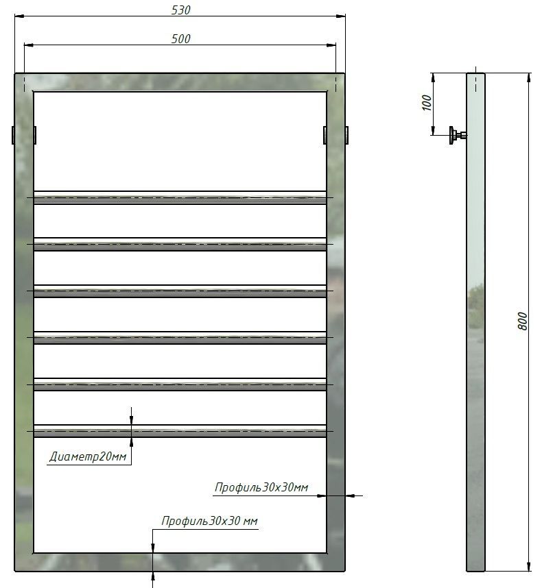 Полотенцесушитель Stinox Corsa 50x80