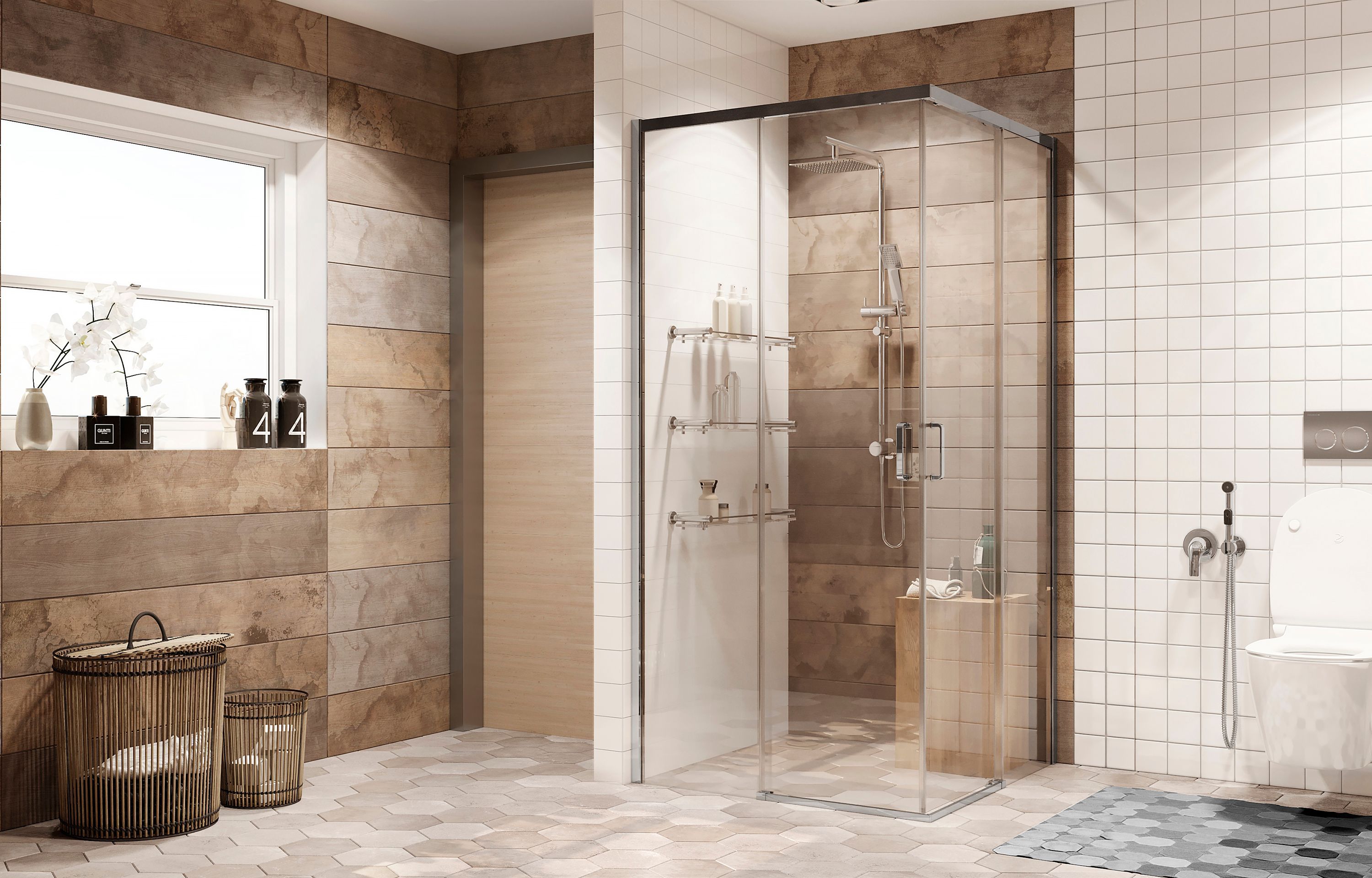 Квадратное душевое ограждение Ambassador Queen