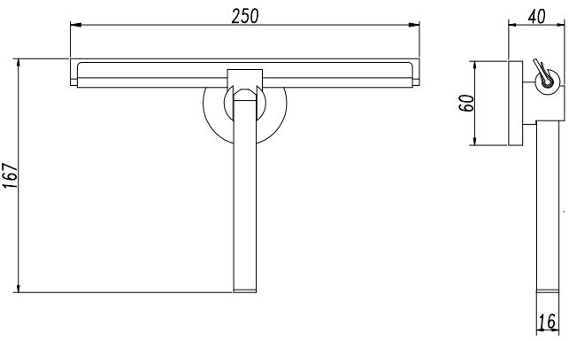 Скребок с держателем Omnires Uni, UN10910CR