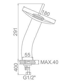 Смеситель для умывальника водопад высокий Ledeme L1055-3