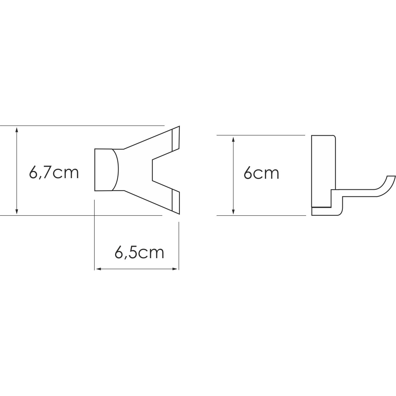 Крючок двойной WasserKRAFT Leine, K-5023D