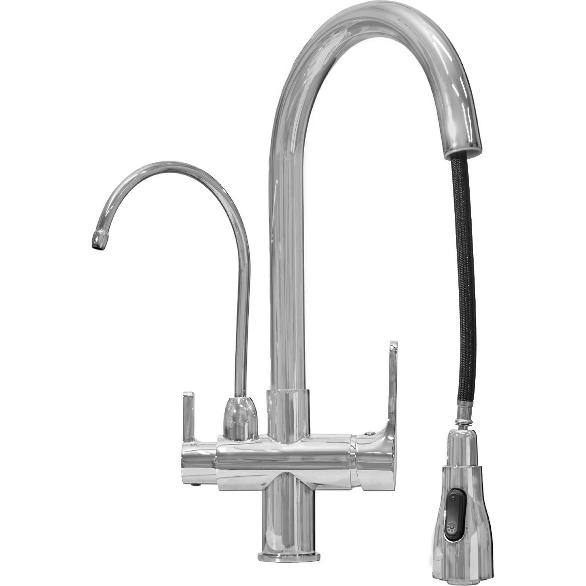 Смеситель для кухни с выжвижным изливом и для фильтрованной воды Ahti Kemi, KM803013