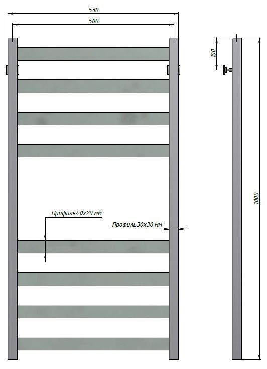 Полотенцесушитель Stinox Verona 50x100