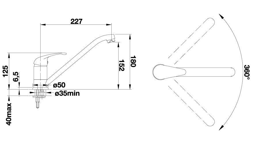 Кухонный смеситель Blanco Daras (серый беж), 524186