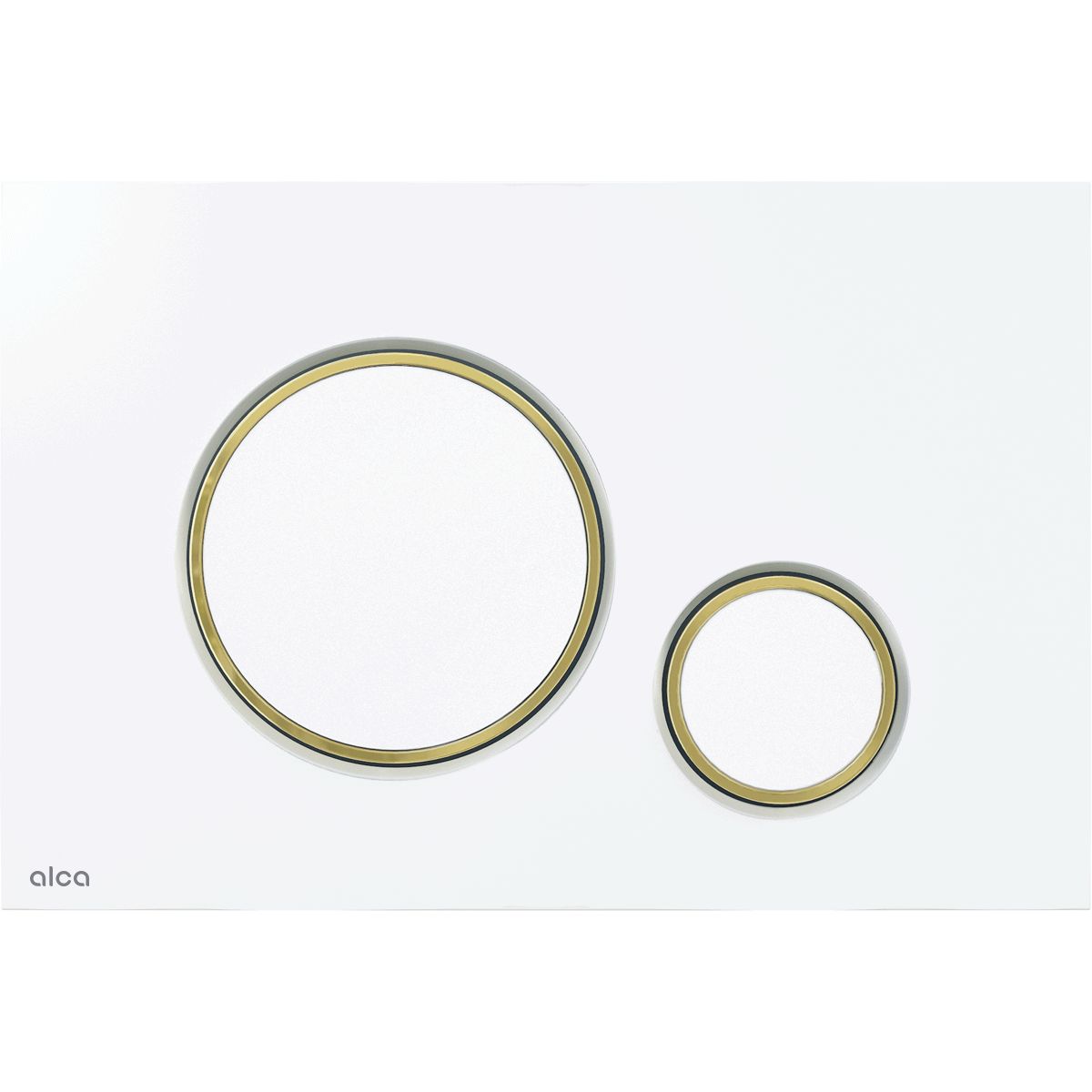 Кнопка управления Alcaplast (белый глянец/золото глянец), M775