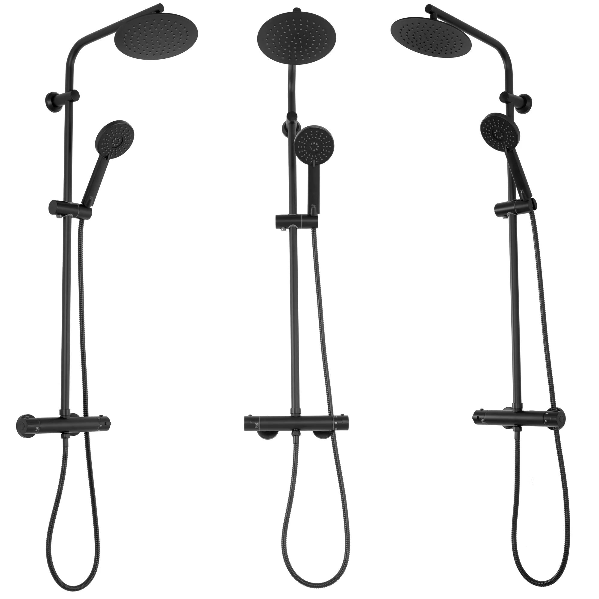 Душевая система Rea Bliss Black, REA-P8804