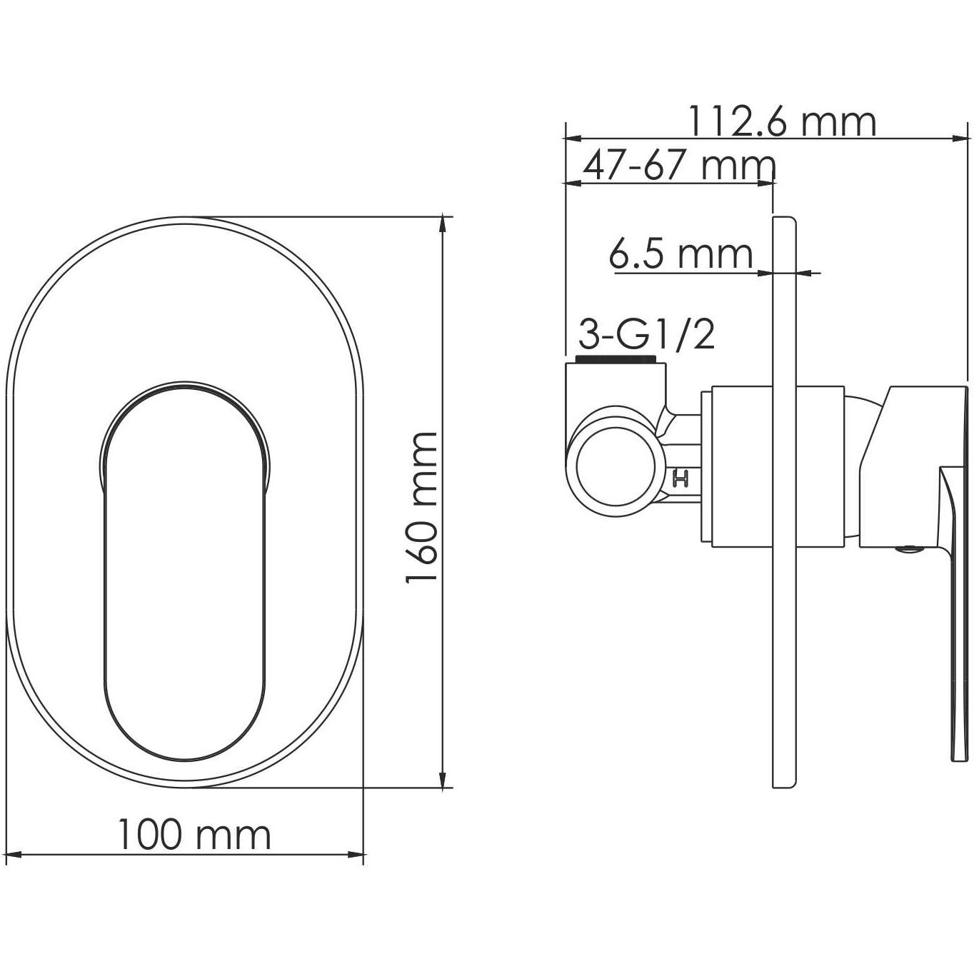 Смеситель для душа WasserKRAFT Mindel, 8551
