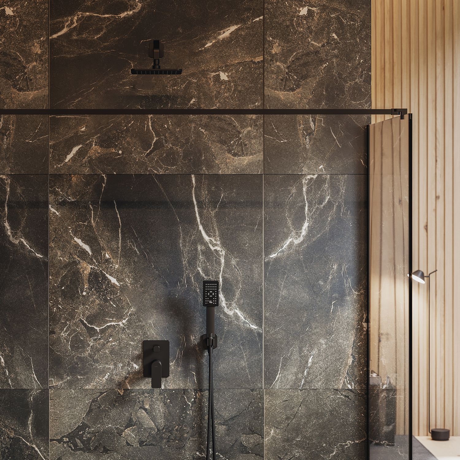 Душевая система встроенная Omnires Baretti SYSBA10BL, SYSВА10BL