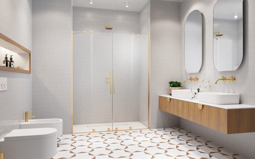 Двери в нишу Radaway Furo DWD Gold