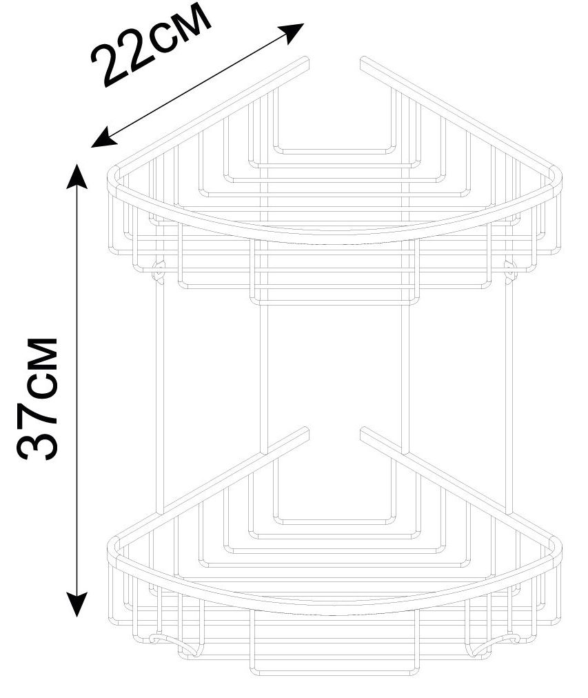 Полка угловая двухэтажная Fixsen Hotel, FX-31051-2