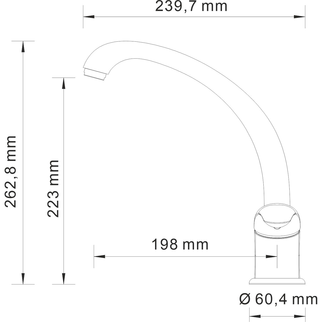 Смеситель для кухни WasserKRAFT Rossel, 2807
