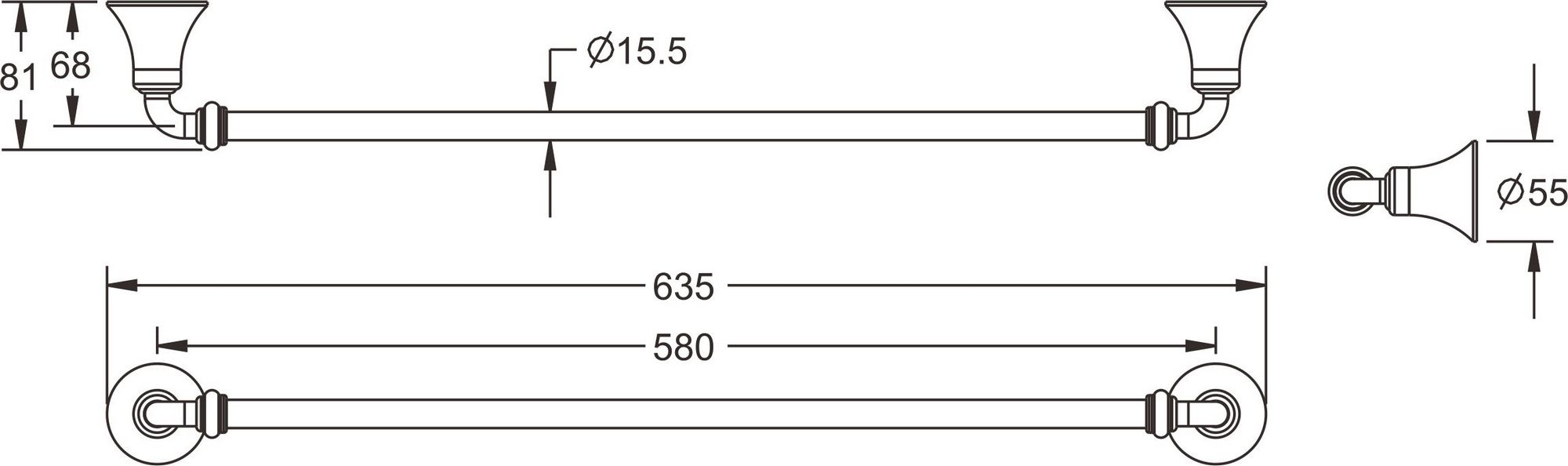 Полотенцедержатель Rose, RG1217