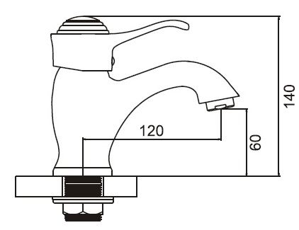Смеситель для умывальника Ledeme L1062-2