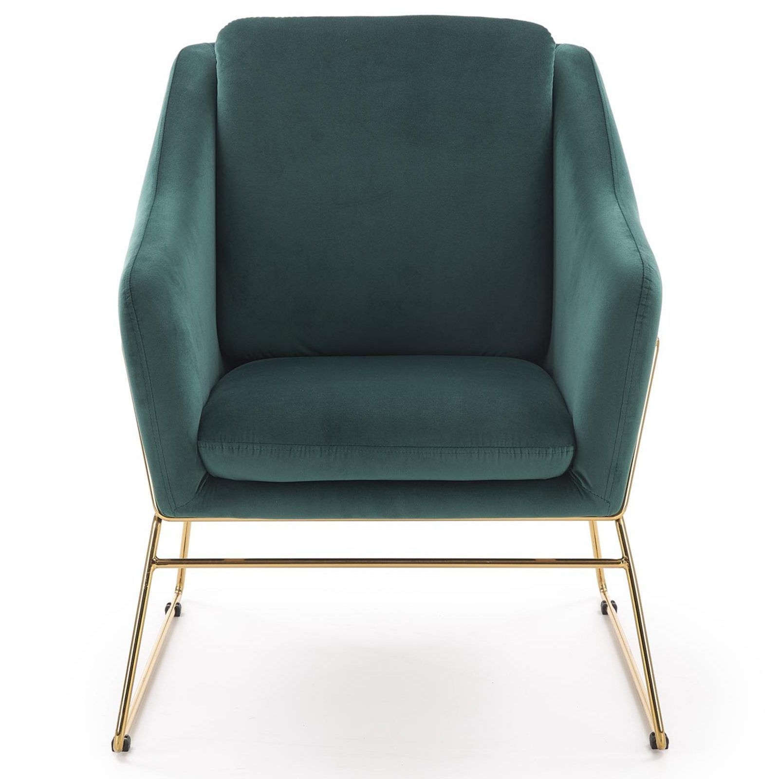 Кресло Halmar Soft 3 темно-зеленый/золотой, V-CH-SOFT_3-FOT-C.ZIELONY