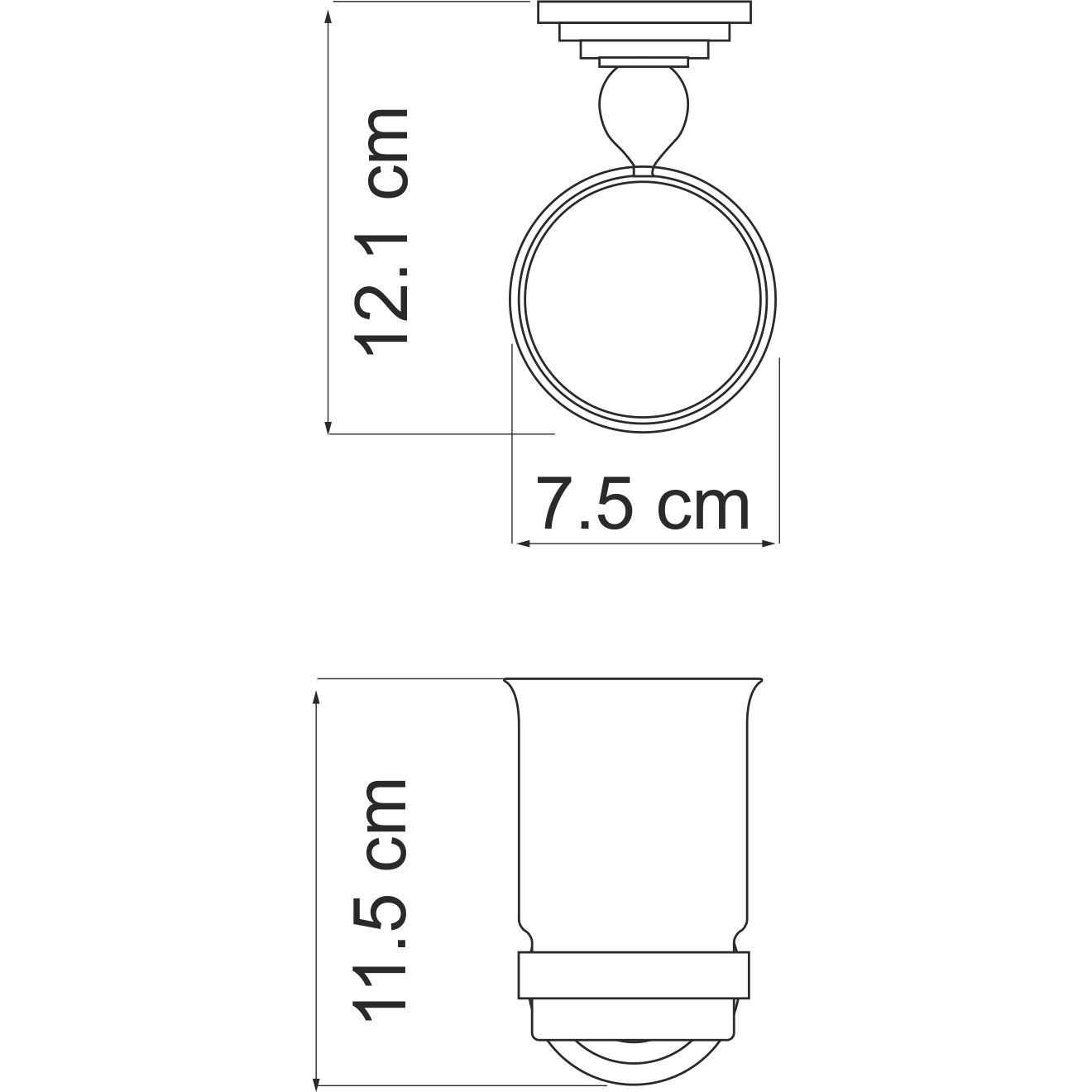 Подстаканник одинарный WasserKRAFT Ammer, K-7028