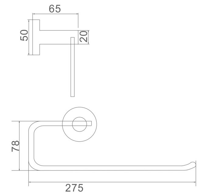 Держатель бумажного полотенца (черный) Ledeme L71703B-2