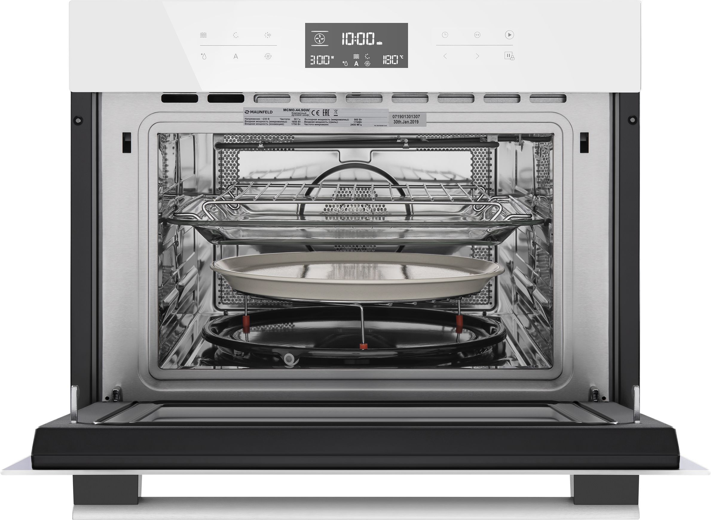 Шкаф духовой электрический с функцией СВЧ Maunfeld, MCMO.44.9GW
