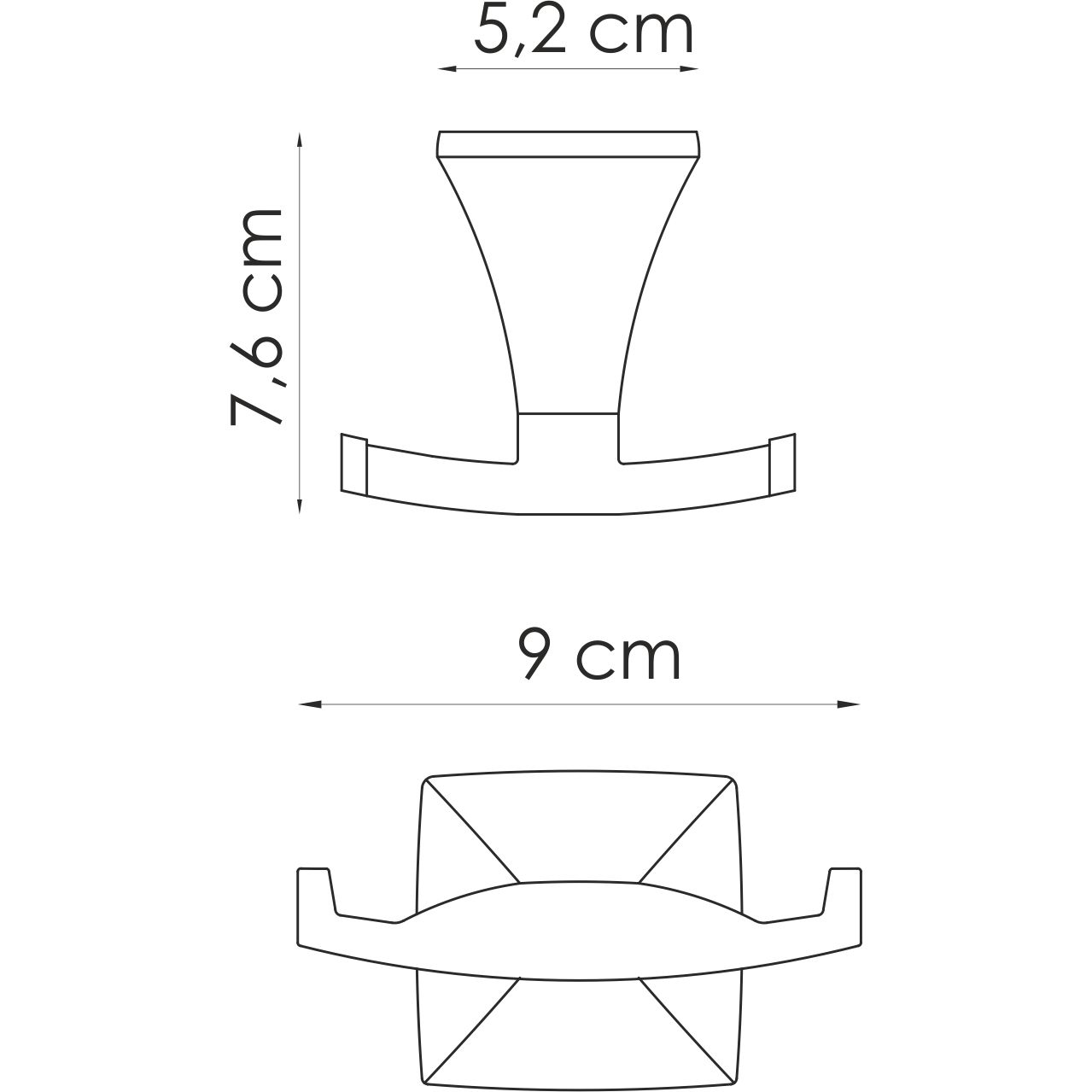 Крючок двойной WasserKRAFT Wern, K-2523D