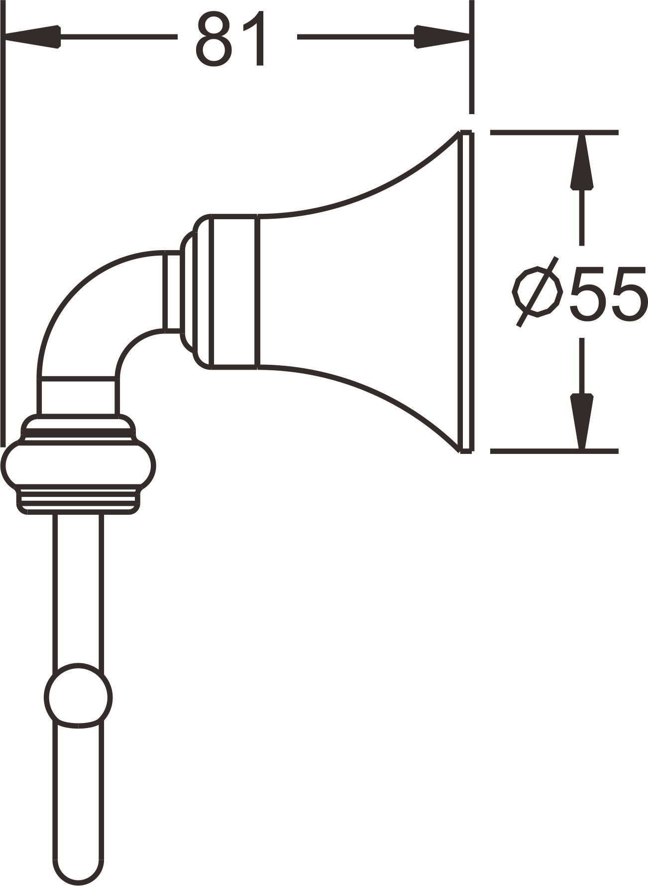 Крючок двойной Rose, RG1221