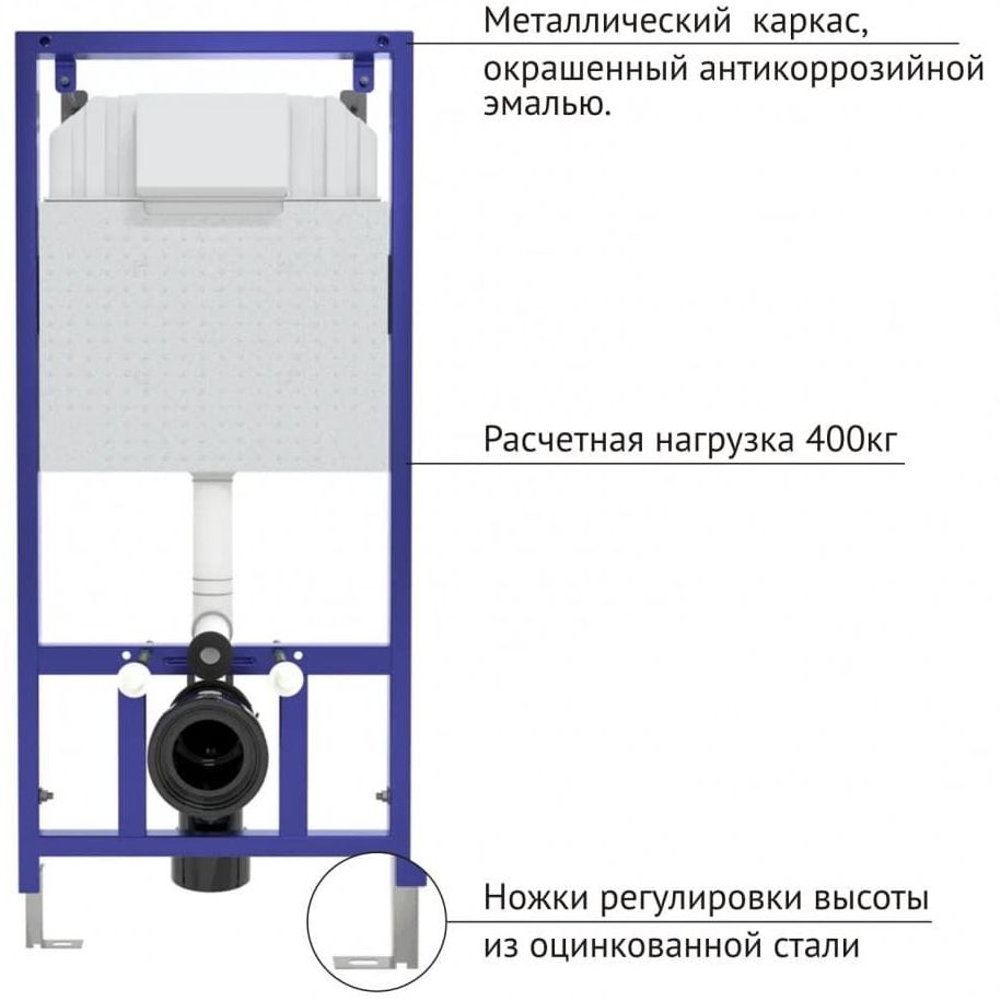 Комплект Berges Novum, кнопка L3 хром глянец, унитаз Ego XL Rimless, сиденье Toma Slim, 043203