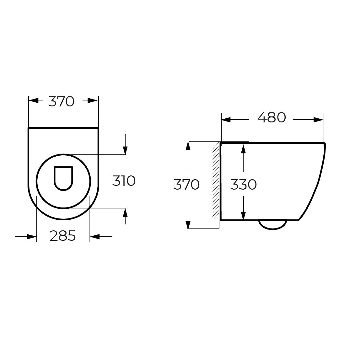 Унитаз подвесной Milleau Ness 201