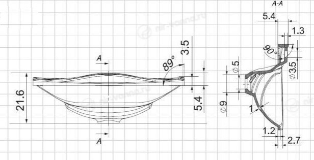 Раковина Andrea Iva 750, 75x43