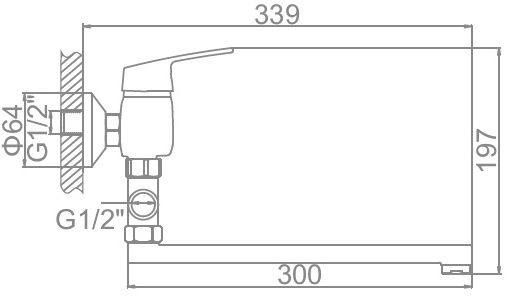 Смеситель для ванны Ledeme L2116