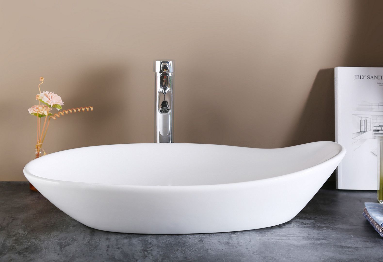 Раковина для ванной Ceramalux 65x38, 9052