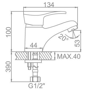 Смеситель для умывальника Ledeme L1014