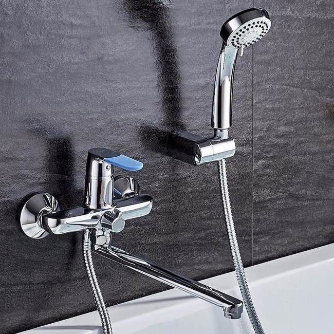 Смеситель для ванны с цветной накладкой Ledeme L2253