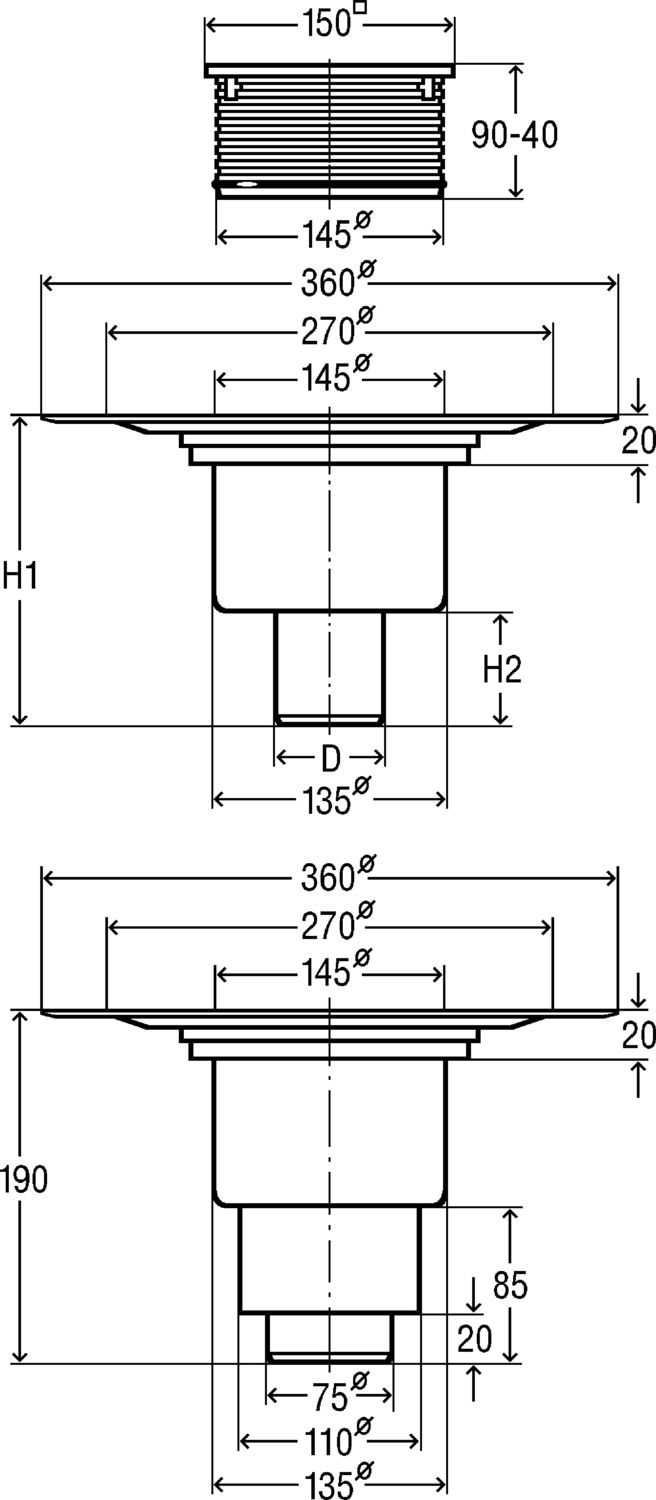 Трап вертикальный Viega 1.7 л/с, 557201