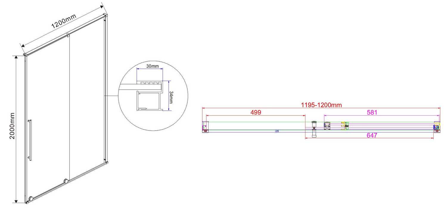 Душевая дверь Vincea Arno 120, VPS-1A120CG