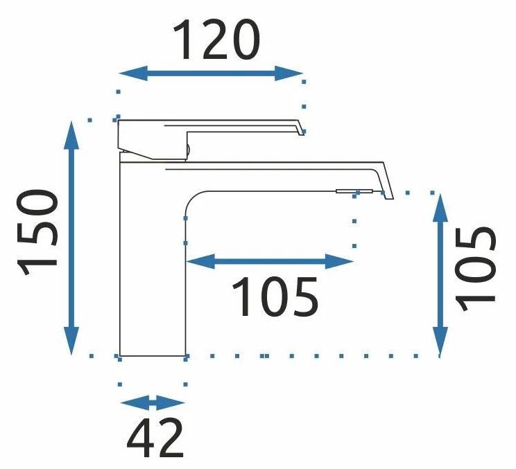 Смеситель для умывальника Rea Hass Chrome, REA-B6206