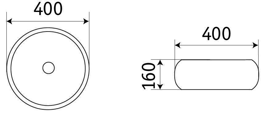 Раковина для ванной Ceramalux 39.5x39.5, 5004