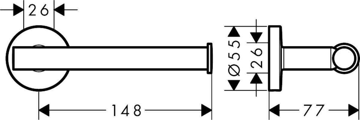 Держатель для туалетной бумаги Hansgrohe Logis Universal, 41726000