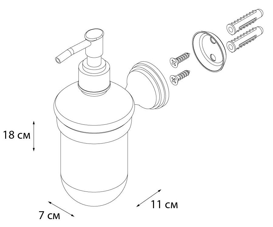 Дозатор жидкого мыла Grampus Laguna, GR-7812