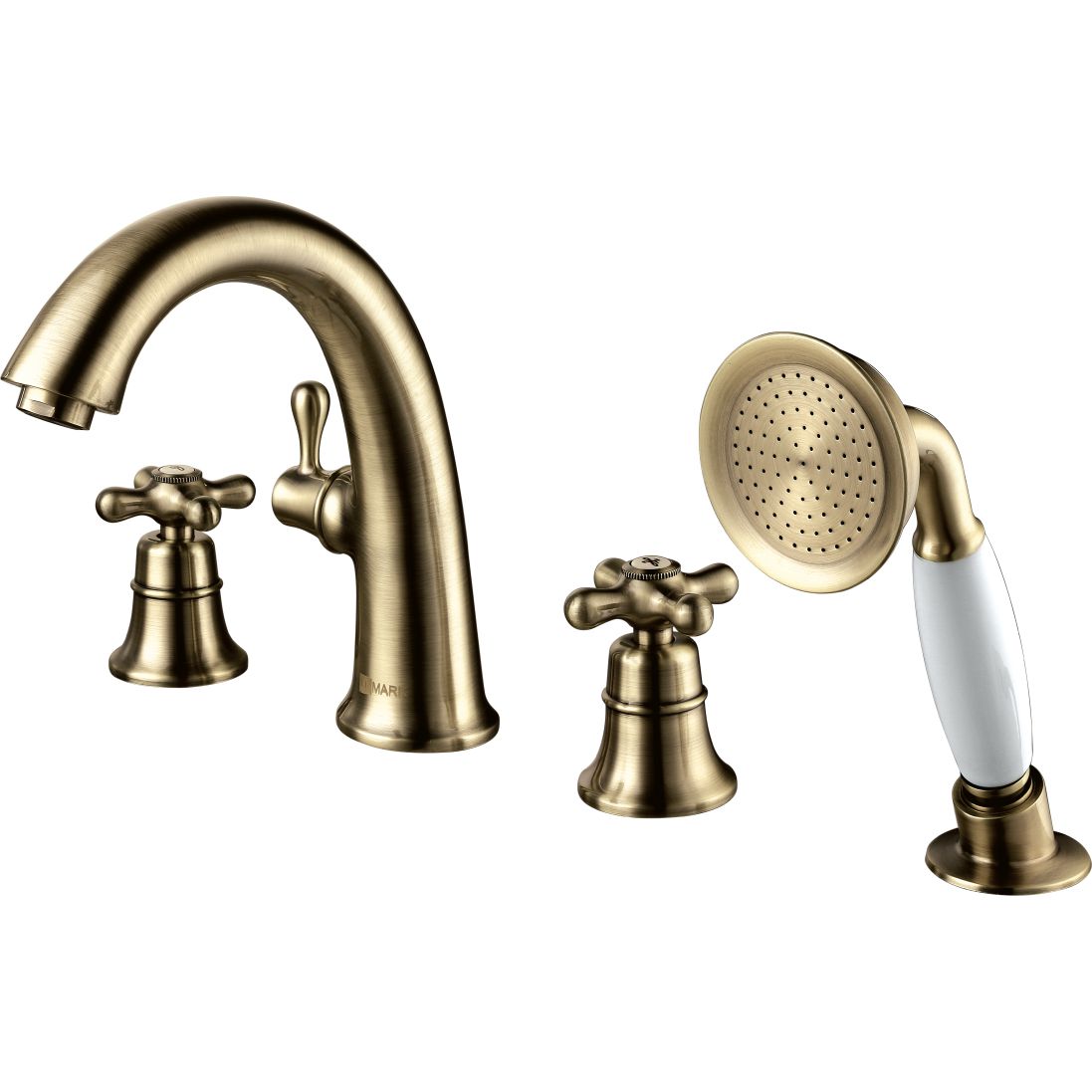 Смеситель для ванны встраиваемый на 4 отверстия с аксессуарами Lemark Vintage, LM2841B