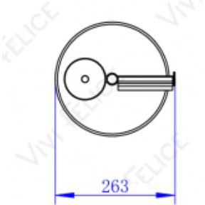 Напольная стойка с открытым бумагадержателем круглая Vivi Felice  F 0510 B