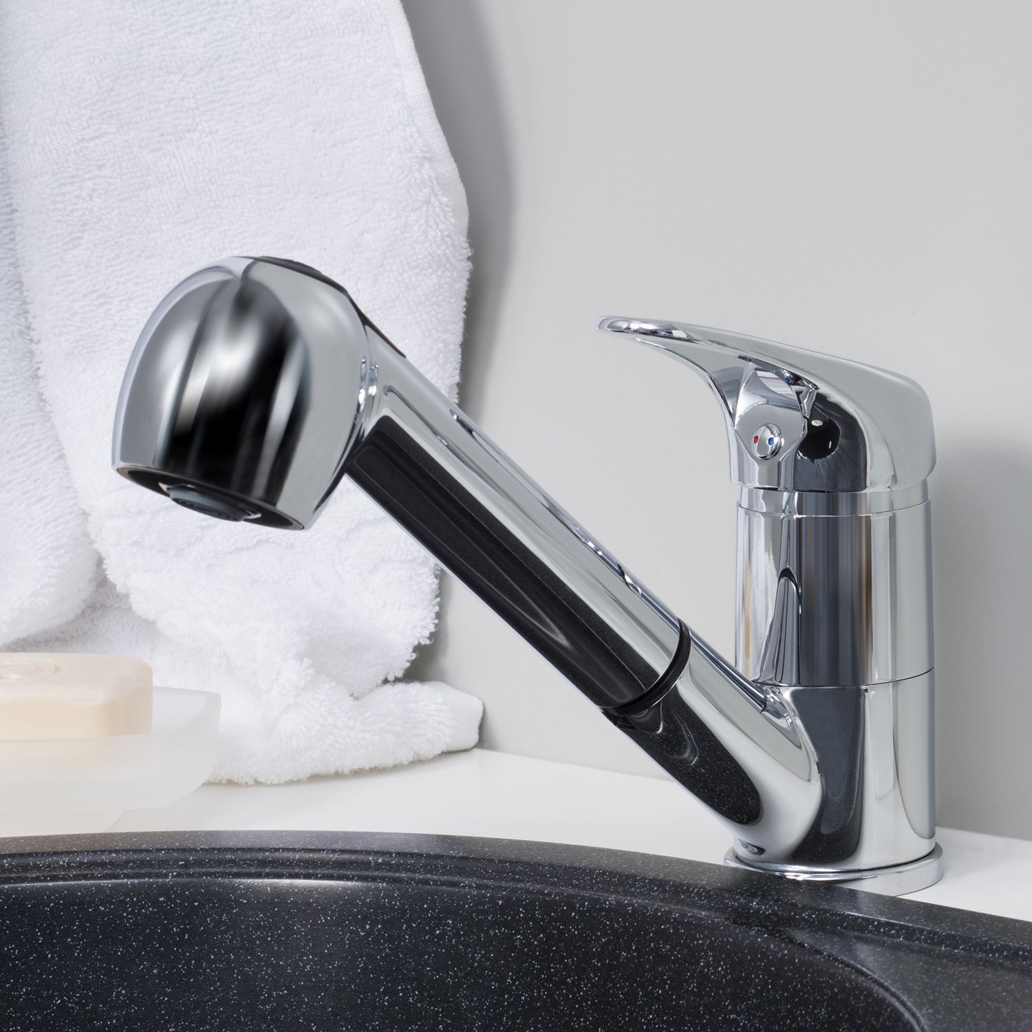 Смеситель для кухни с выдвижной лейкой WasserKRAFT, 6365