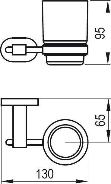 Держатель со стаканом Ravak Chrome CR 210.00, X07P188