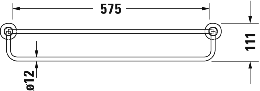 Полотенцедержатель Duravit D-Code 650, 0099251000