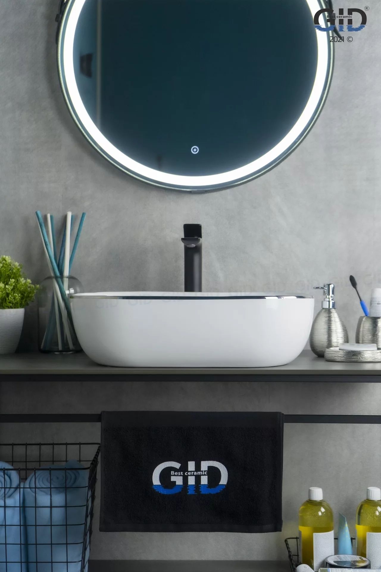 Умывальник Gid D1302H011 50x40, 53305